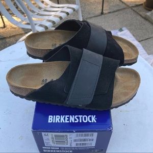 Birkenstock Kyoto Black Suede 40 narrow